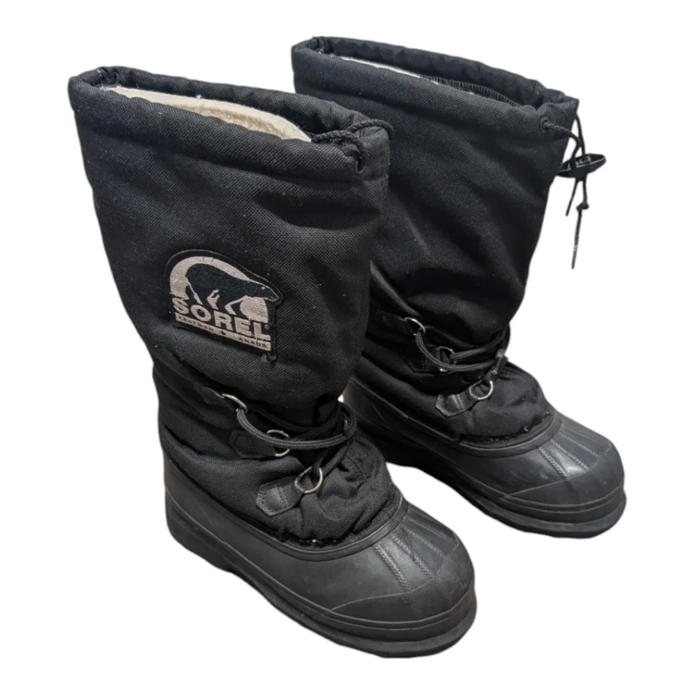 Sorel Kaufman Canada Black Winter Outdoor Snow Boots Women's Size 6